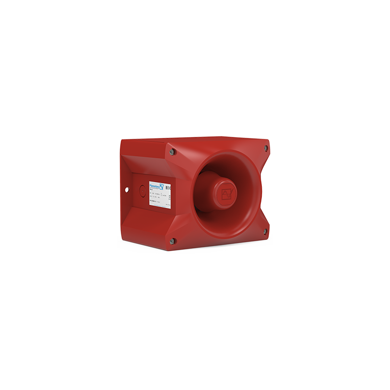 Akustischer Signalgeber PA 10, rot , 117 db(A) @ DIN-TON