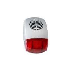 Funk-Extern-Signalgeber FES-XG48B SR - Akustik + Optik, silber/rot, CM0510