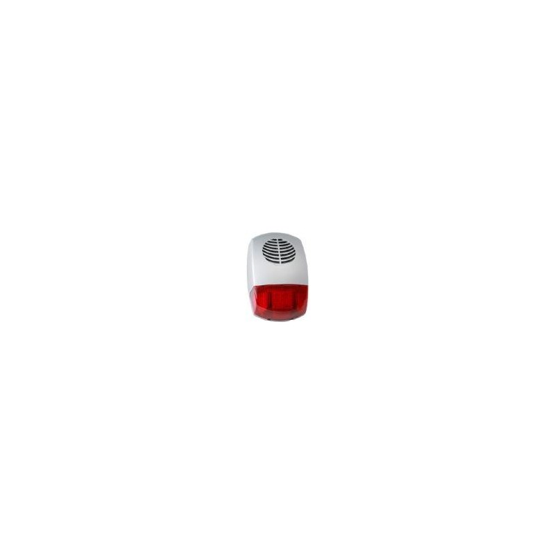 Funk-Extern-Signalgeber FES-XG48B SR - Akustik + Optik, silber/rot, CM0510