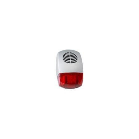 Funk-Extern-Signalgeber FES-XG48B SR - Akustik + Optik, silber/rot, CM0510