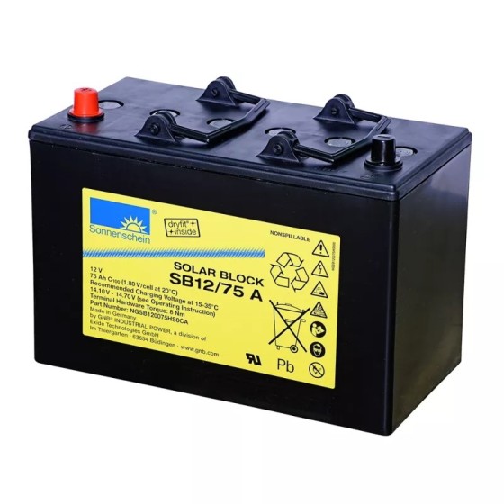 Exide Sonnenschein dryfit Solar Block SB12/75 A