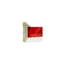 Optische Anzeige, Leuchtfarbe rot - AP-Kunststoffgehäuse, weiß