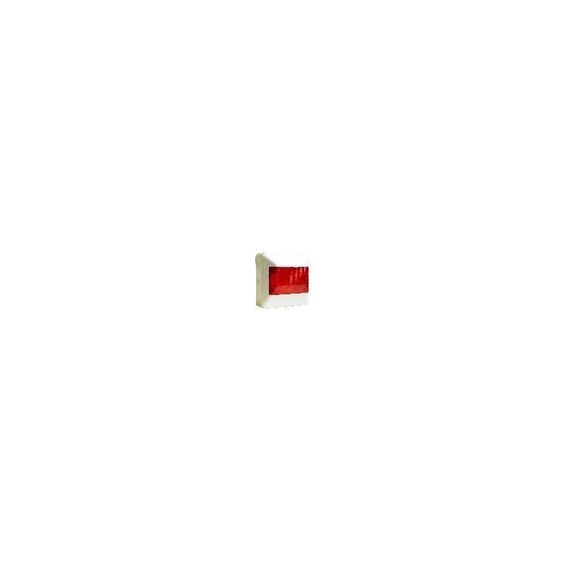 Optische Anzeige, Leuchtfarbe rot - AP-Kunststoffgehäuse, weiß