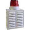 Optischer/Akustischer Signalgeber, rot - AP-Metall-Schutzgehäuse/Blitzlampe