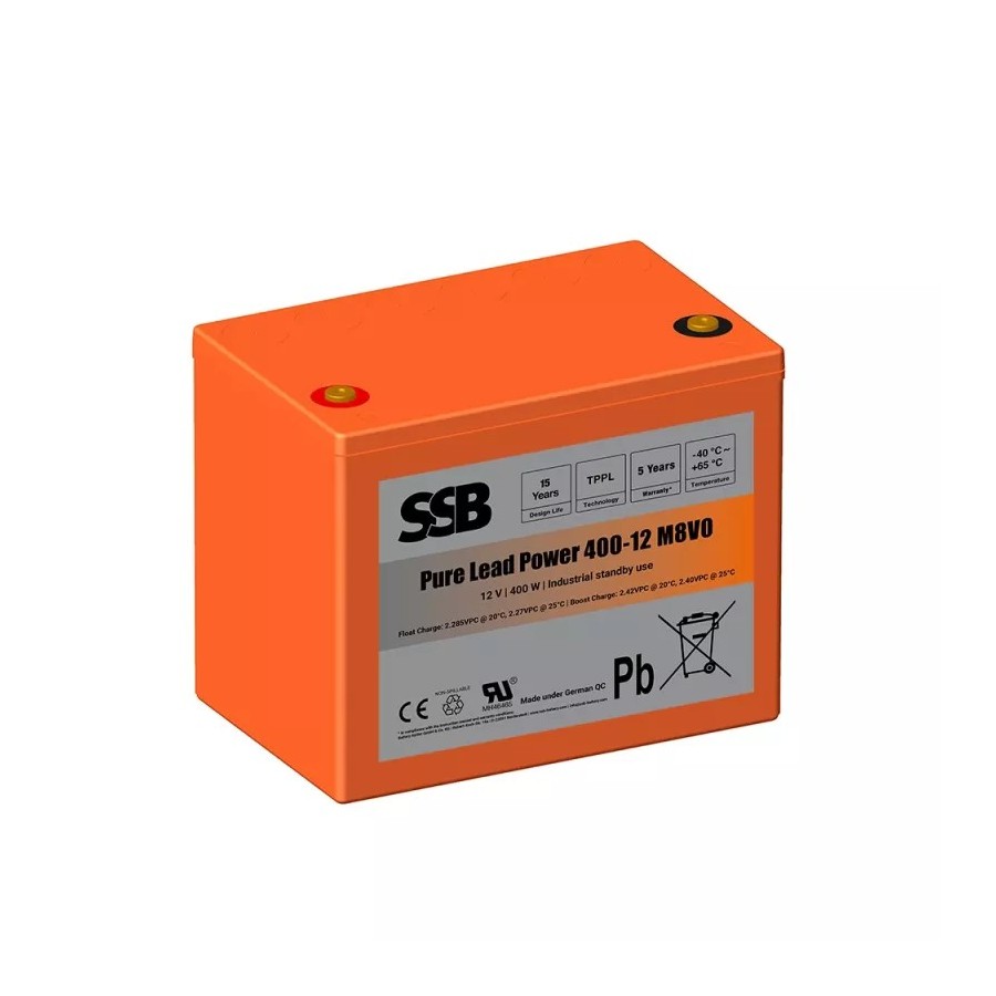 SSB Battery Pure Lead Power 400-12 M8V0 SSB Battery Pure Lead Power 400-12 M8V0