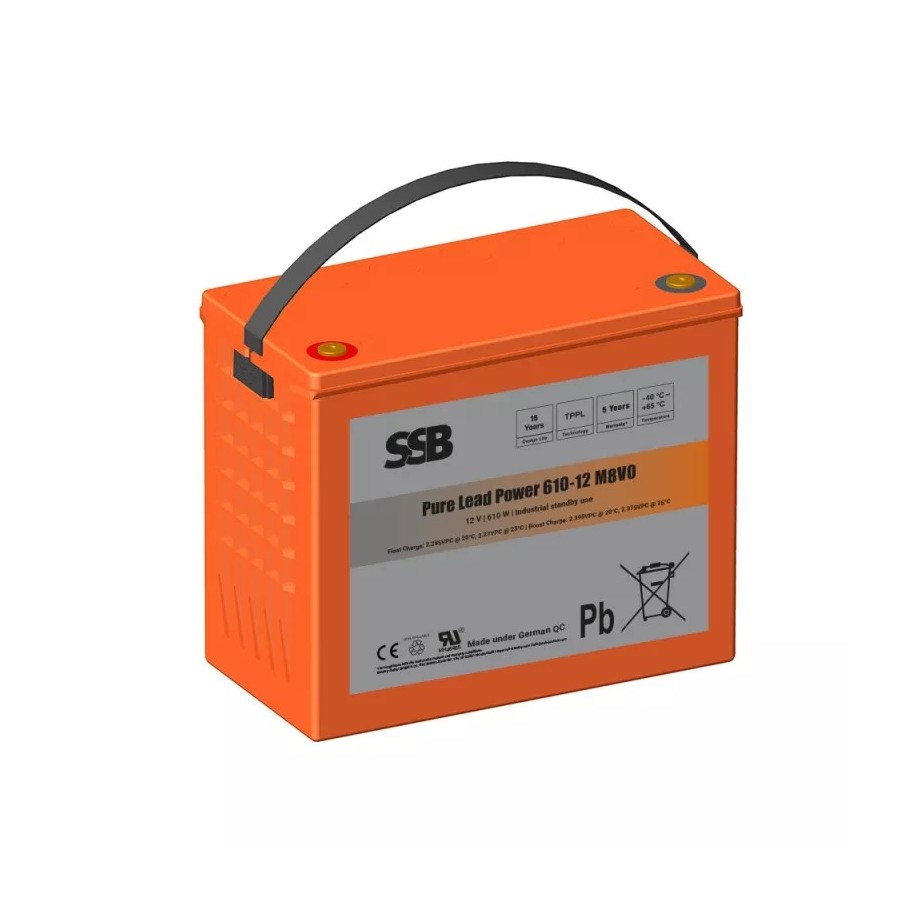 SSB Battery Pure Lead Power 610-12 M8V0 SSB Battery Pure Lead Power 610-12 M8V0