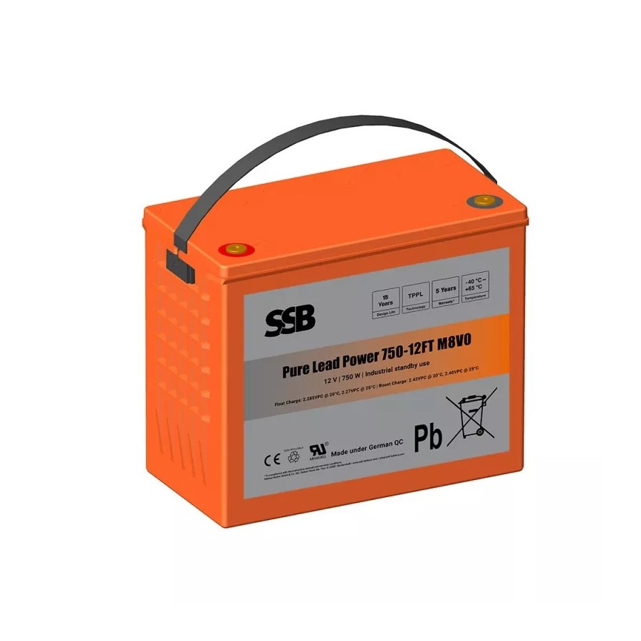 SSB Battery Pure Lead Power 750-12 M8V0 SSB Battery Pure Lead Power 750-12 M8V0