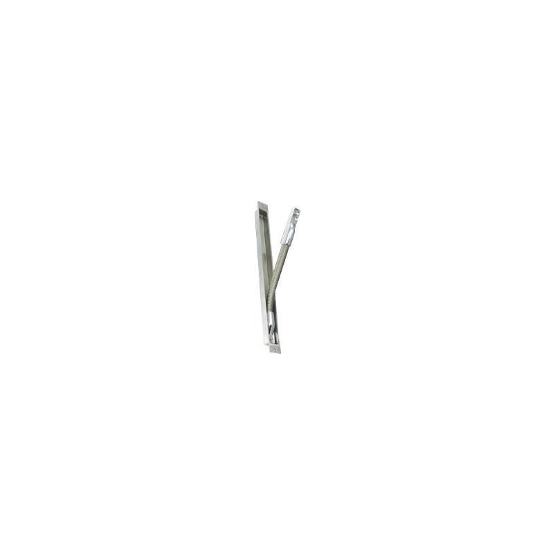 Verdeckter Kabelübergang M119015 - Edelstahl, L 258 mm für Türfalz