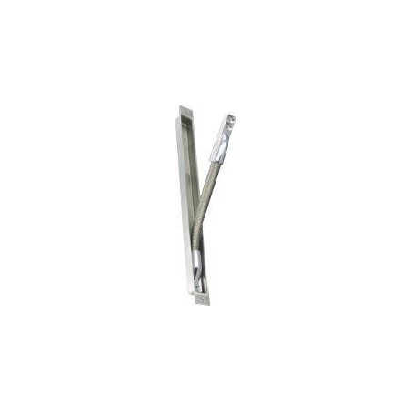 Verdeckter Kabelübergang M119015 - Edelstahl, L 258 mm für Türfalz