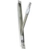 Verdeckter Kabelübergang M119015 - Edelstahl, L 258 mm für Türfalz