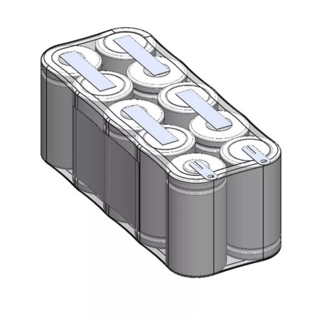 Akkupack 12 V 1800 mAh NiCd F5x2 Doppelreihe