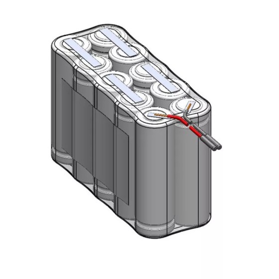 Akkupack 12 V 800 mAh NiCd F5x2 Doppelreihe