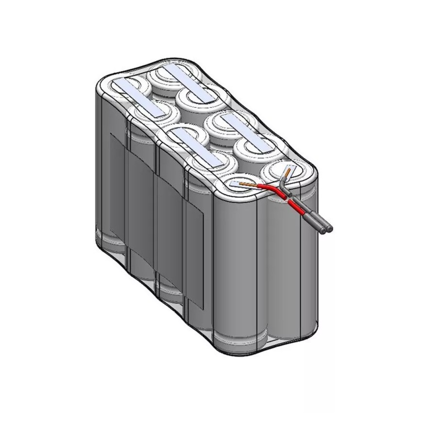 Akkupack 12 V 800 mAh NiCd F5x2 Doppelreihe Akkupack 12 V 800 mAh NiCd F5x2 Doppelreihe