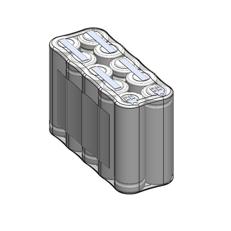 Akkupack 12 V 800 mAh NiCd F5x2 Doppelreihe Akkupack 12 V 800 mAh NiCd F5x2 Doppelreihe