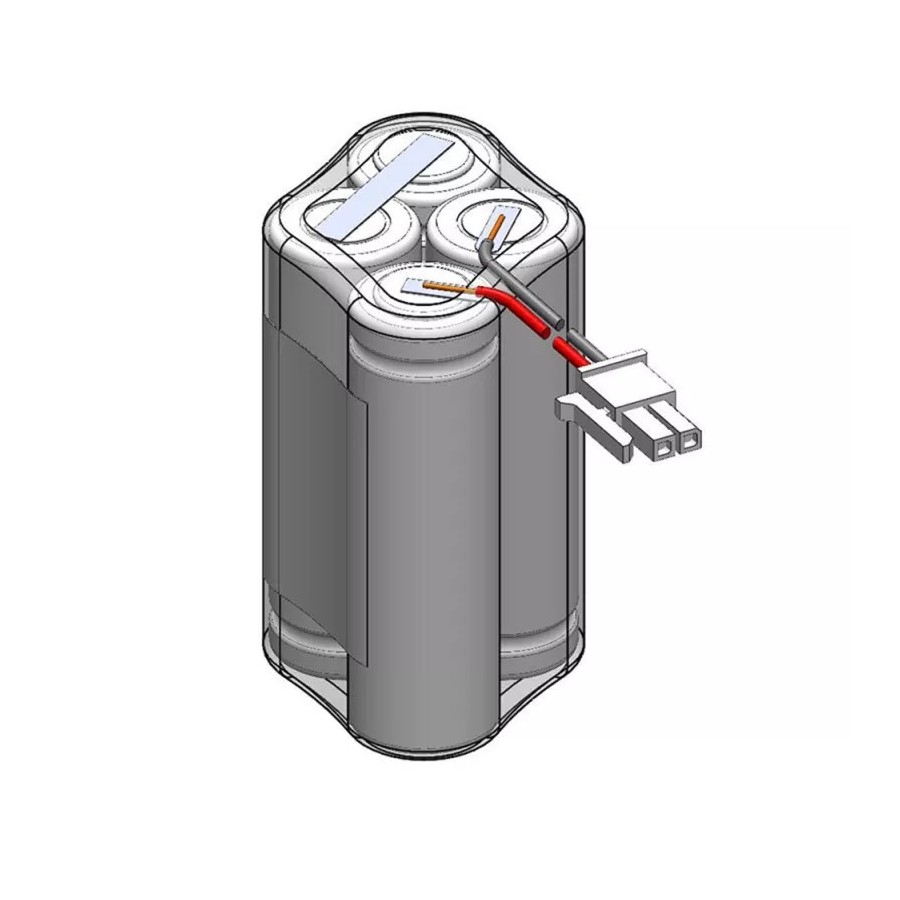 Akkupack 4,8 V 1200 mAh NiMH F2x2 Doppelreihe/halb versetzt
