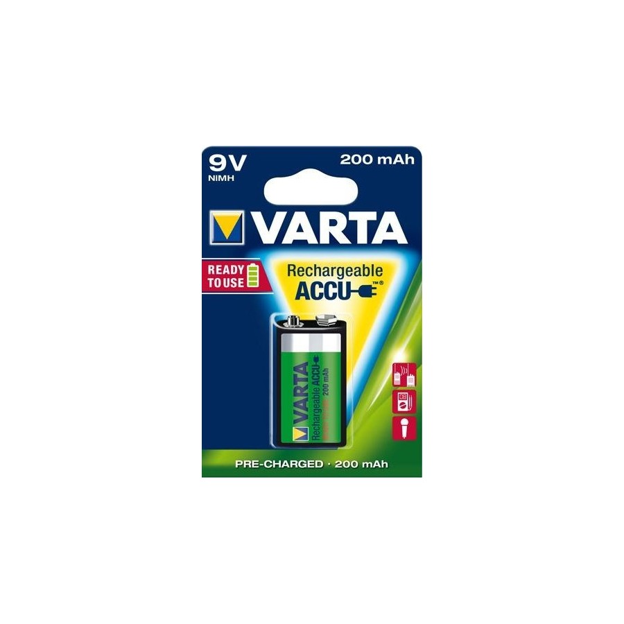 VARTA RECHARGE ACCU Power 9 V 200 mAh Blister 1 VARTA RECHARGE ACCU Power 9 V 200 mAh Blister 1