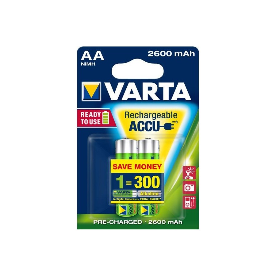 VARTA RECHARGE ACCU Power AA 2600 mAh Blister 2 VARTA RECHARGE ACCU Power AA 2600 mAh Blister 2