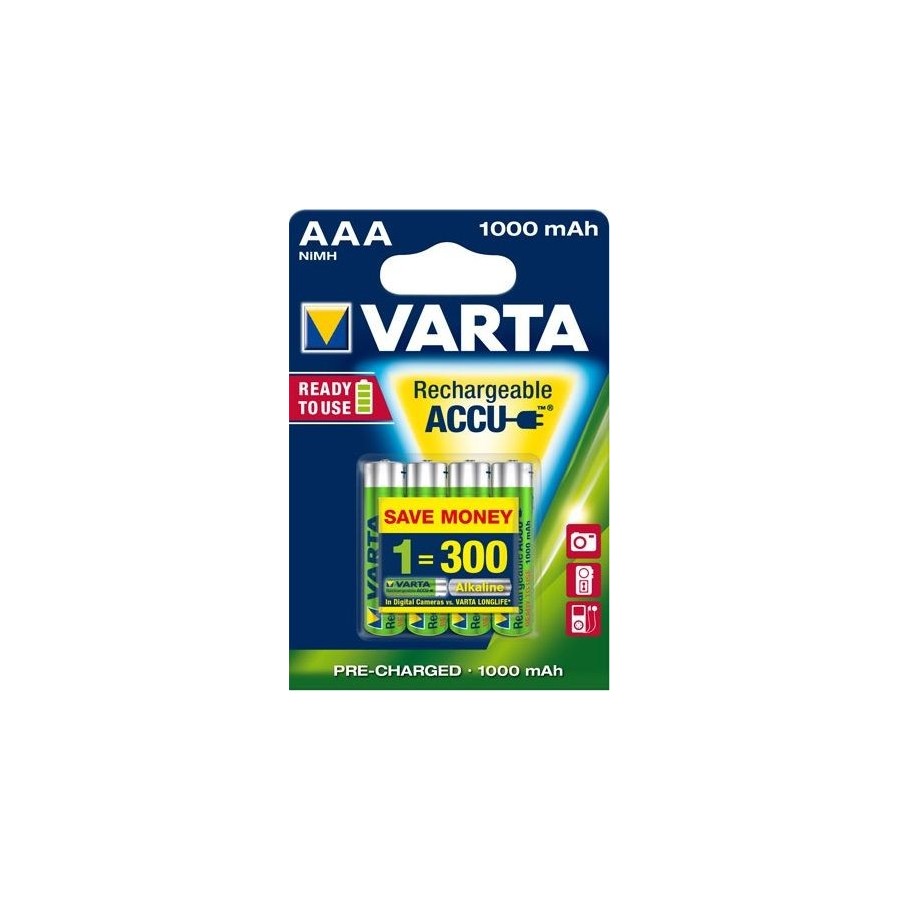 VARTA RECHARGE ACCU Power AAA 1000 mAh Blister 4 VARTA RECHARGE ACCU Power AAA 1000 mAh Blister 4