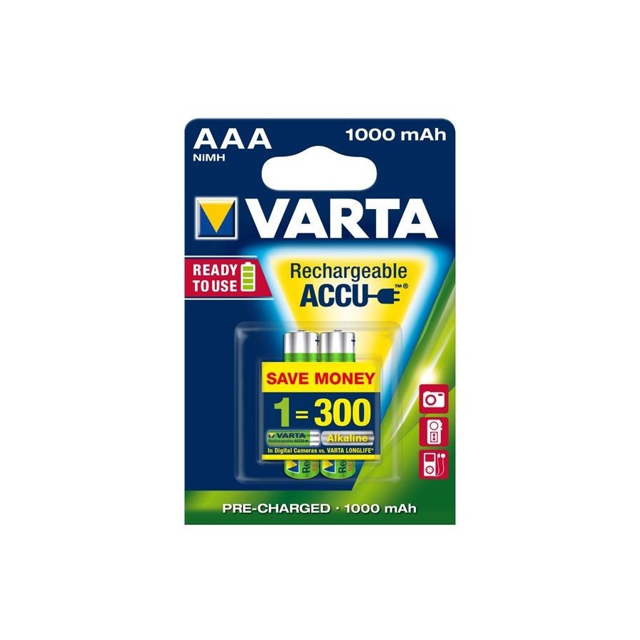 VARTA RECHARGE ACCU Power AAA 1000mAh Blister 2