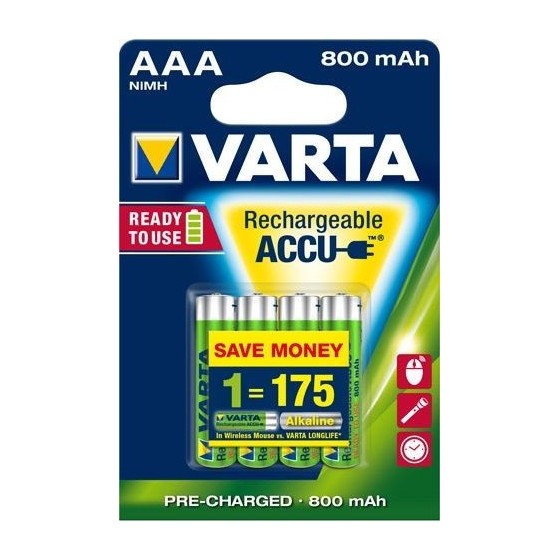 VARTA RECHARGE ACCU Power AAA 800 mAh Blister 4