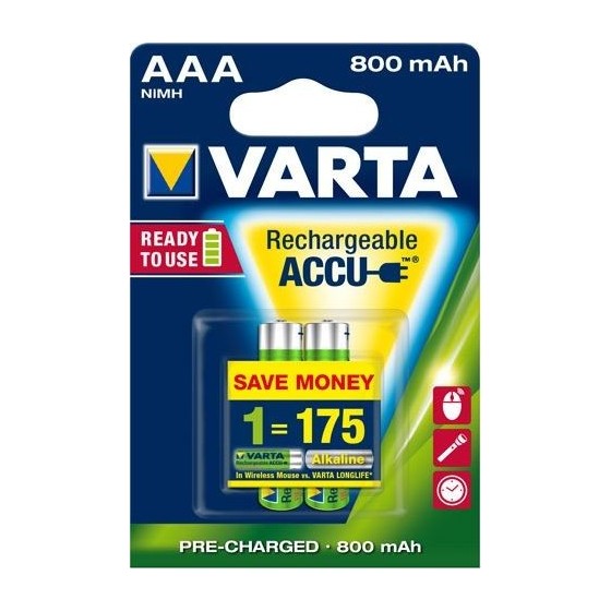 VARTA RECHARGE ACCU Power AAA 800mAh Blister 2