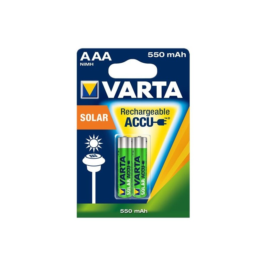 VARTA RECHARGE ACCU Solar AAA 550 mAh Blister 2 VARTA RECHARGE ACCU Solar AAA 550 mAh Blister 2