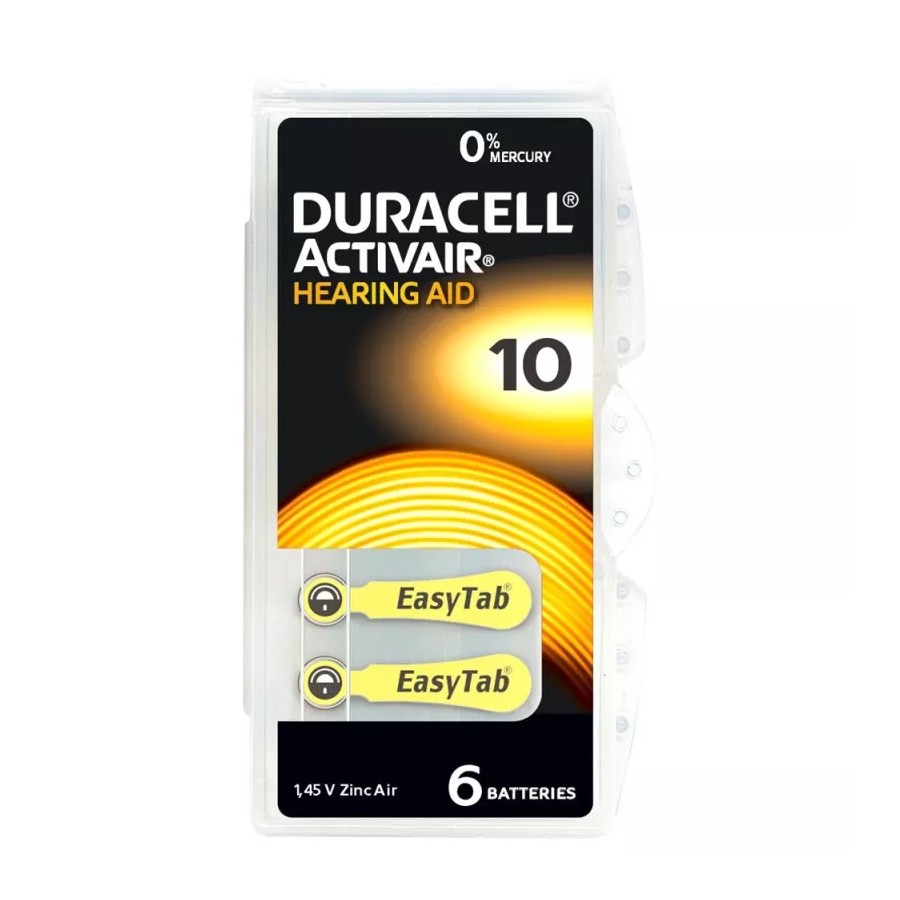 Duracell EasyTab 10 Hörgerätebatterie 6er Blister Duracell EasyTab 10 Hörgerätebatterie 6er Blister