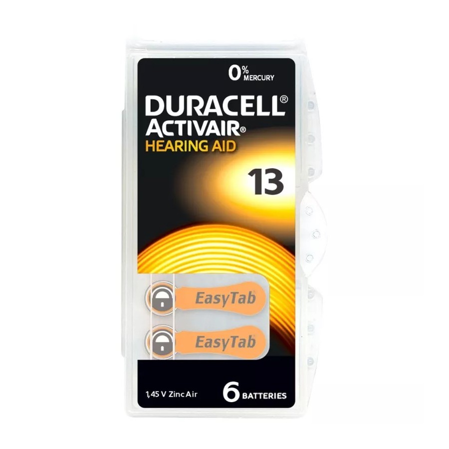 Duracell EasyTab 13 Hörgerätebatterie 6er Blister Duracell EasyTab 13 Hörgerätebatterie 6er Blister