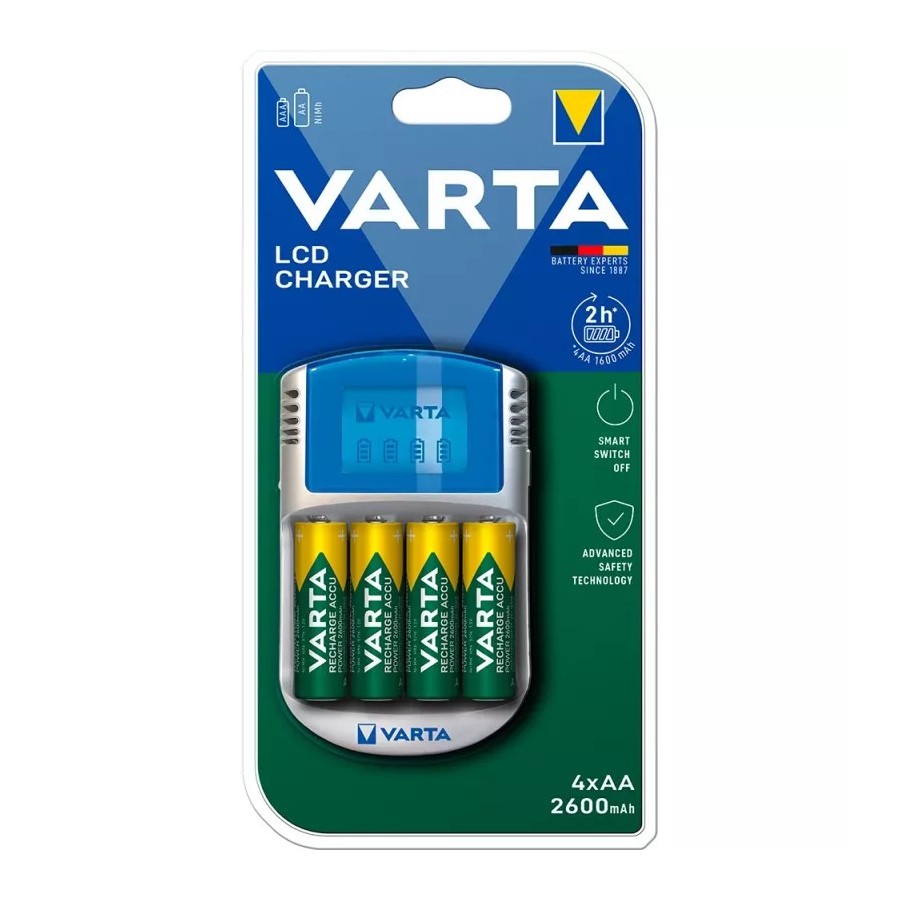 Varta 57070 LCD Charger NiMH inkl. 4 St. Akku 2600 Varta 57070 LCD Charger NiMH inkl. 4 St. Akku 2600