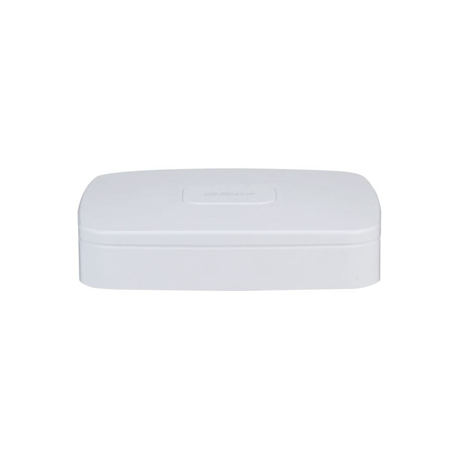 IP-PoE-Rekorder, 4 Kanäle IP, 4 Kanäle PoE, 1x SATA à 20TB, 1U, weiß