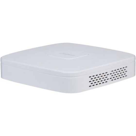 IP-PoE-Rekorder, 4 Kanäle IP, 4 Kanäle PoE, 1x SATA à 20TB, 1U, weiß