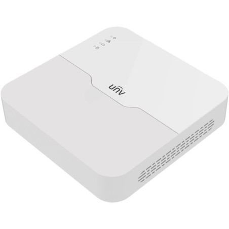 Uniview IP-PoE-Rekorder, 8 Kanäle IP, 8 Kanäle PoE, 1x SATA à 10 TB, NDAA, 1U, weiß