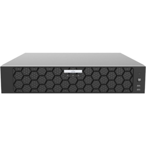 Uniview IP-Rekorder, 32 Kanäle IP, 8x SATA à 16 TB, NDAA, 2U, schwarz