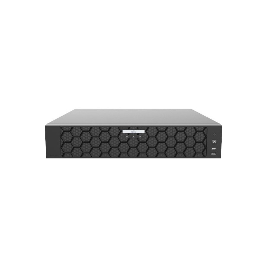Uniview IP-Rekorder, 32 Kanäle IP, 8x SATA à 16 TB, NDAA, 2U, schwarz