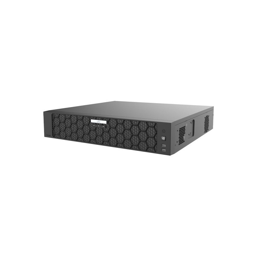 Uniview IP-Rekorder, 32 Kanäle IP, 8x SATA à 16 TB, NDAA, 2U, schwarz