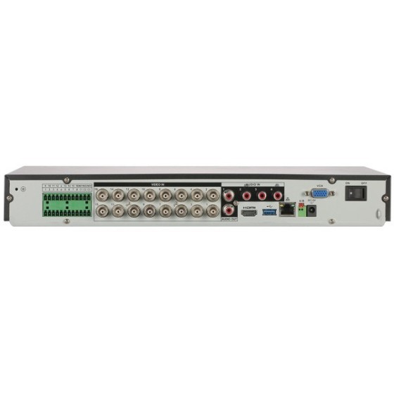 Dahua HD-CVI-Rekorder, 16 Kanäle, 32 Kanäle IP, 2x SATA à 16 TB, 1U, schwarz