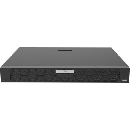 Uniview IP-PoE-Rekorder, 16 Kanäle IP, 16 Kanäle PoE, 2x SATA à 16 TB, NDAA, schwarz