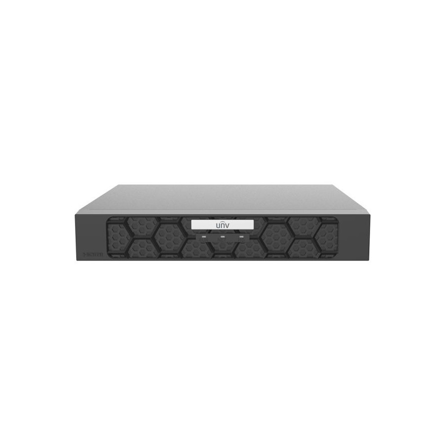 Uniview IP-PoE-Rekorder, 8 Kanäle IP, 8 Kanäle PoE, 1x SATA à 16 TB