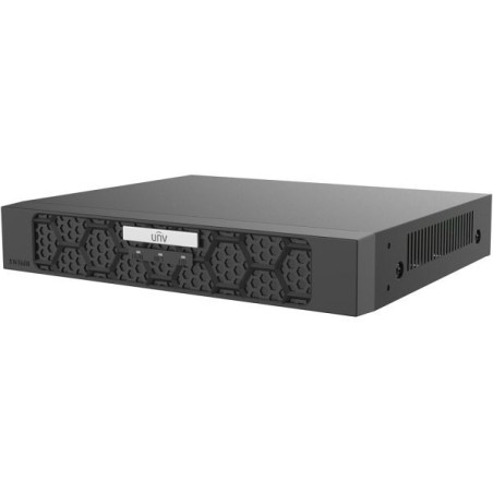 Uniview IP-PoE-Rekorder, 8 Kanäle IP, 8 Kanäle PoE, 1x SATA à 16 TB, NDAA, schwarz