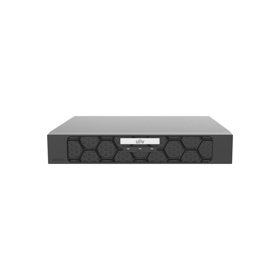 Uniview IP-PoE-Rekorder, 4 Kanäle IP, 4 Kanäle PoE, 1x SATA à 16 TB