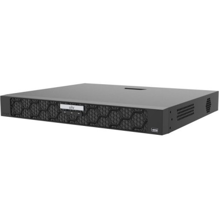 Uniview IP-Rekorder, 9 Kanäle IP, 2x SATA à 16 TB, NDAA, schwarz