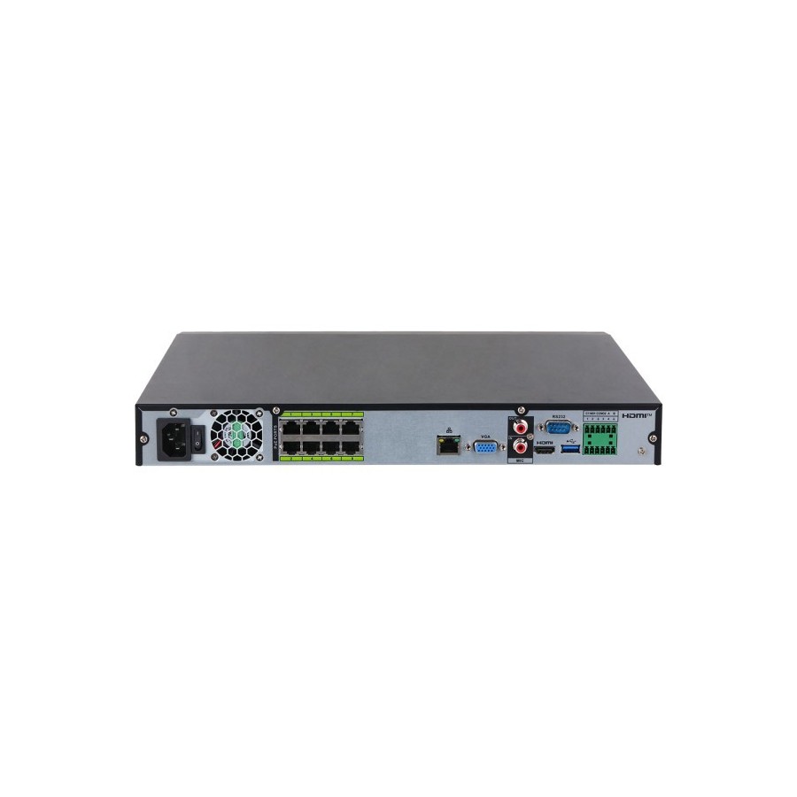 Dahua IP-Rekorder, 8 Kanäle IP, 8 Kanäle PoE, 2 SATA à 20TB