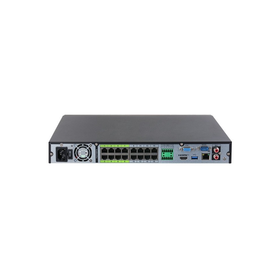 Dahua IP-Rekorder, 16 Kanäle IP, 16 Kanäle PoE, 2x SATA à 20TB