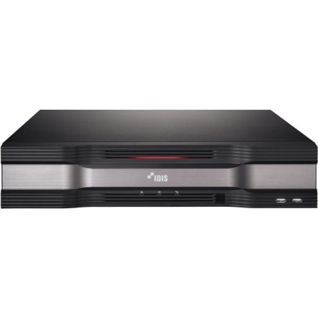 IDIS IP-Rekorder, 32 Kanäle IP, 6x SATA, 2 TB verbaut, eingebauter 16 Kanal PoE-Switch, NDAA, schwarz