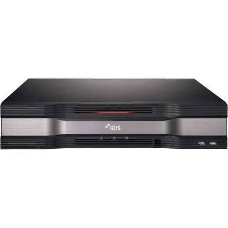 IDIS IP-Rekorder, 16 Kanäle IP, 6x SATA, 2 TB verbaut, eingebauter 16 Kanal PoE-Switch, NDAA, schwarz