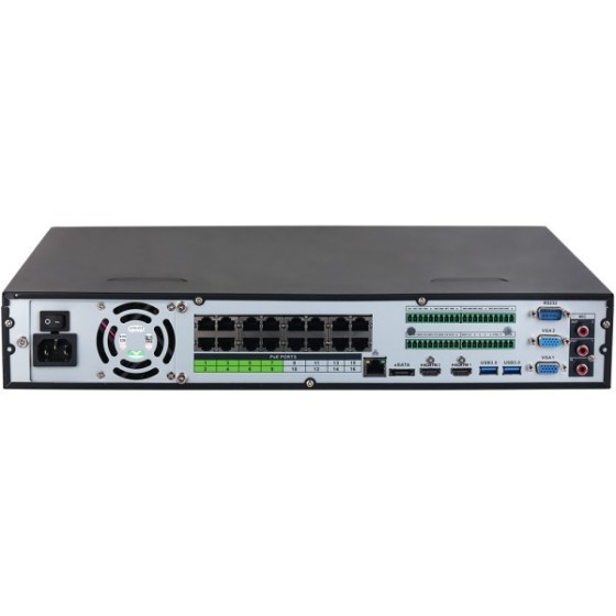 Dahua IP-PoE-Rekorder, 64 Kanäle IP, 16 Kanäle PoE, 4x SATA à 16 TB