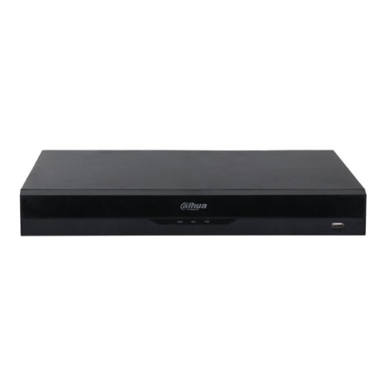 Dahua WizSense IP-Rekorder, 8 Kanäle, 8x PoE, H.265+, 2 SATA à 16TB
