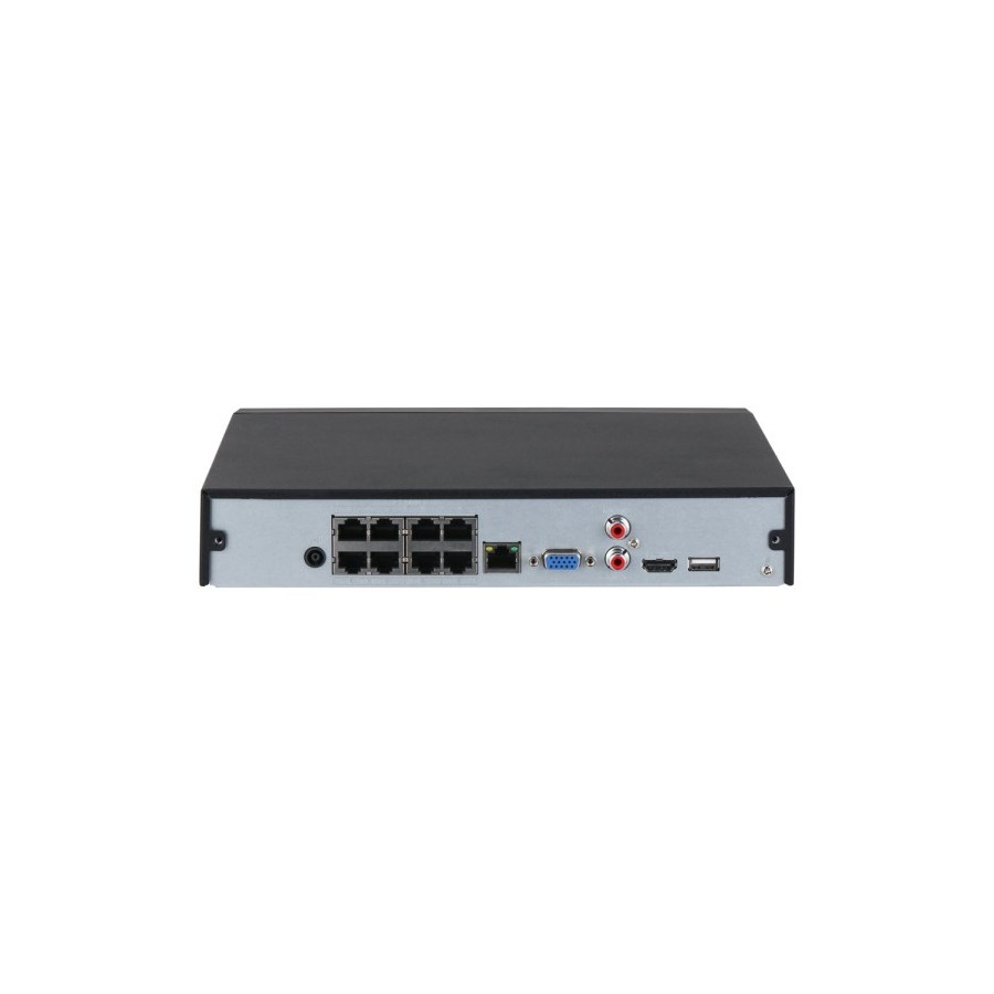 Dahua WizSense IP-Rekorder, 8 Kanäle, 8x PoE, H.265+, 1 SATA à 16TB