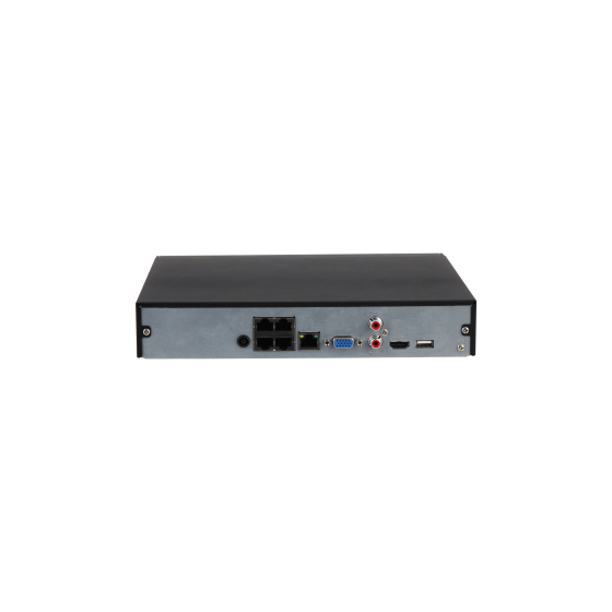 Dahua IP-PoE-Rekorder, WizSense, 4 Kanäle, max. 8MP, Smart H.265+
