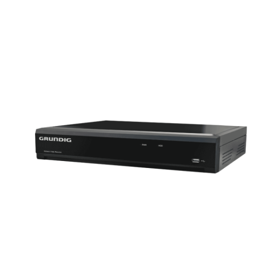 Grundig IP-Rekorder, 32 Kanäle, max. 8MP, H.265+, 4 SATA à 10TB